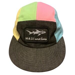 Maui and Sons Colorblock Snapback Hat Retro Surf Style One Size